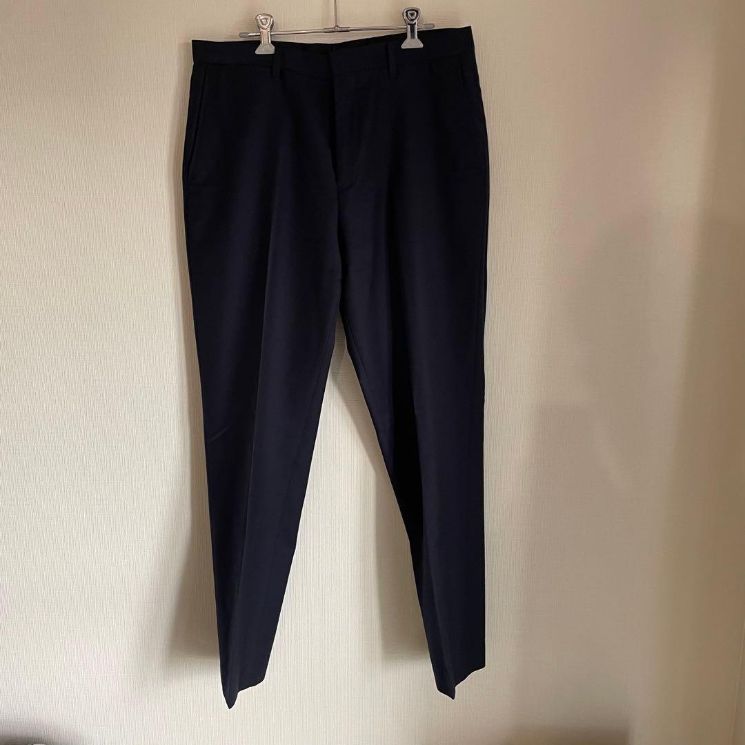 【美品・セットアップ】UNIQLO +J ウールジャケット スラックス　ネイビー