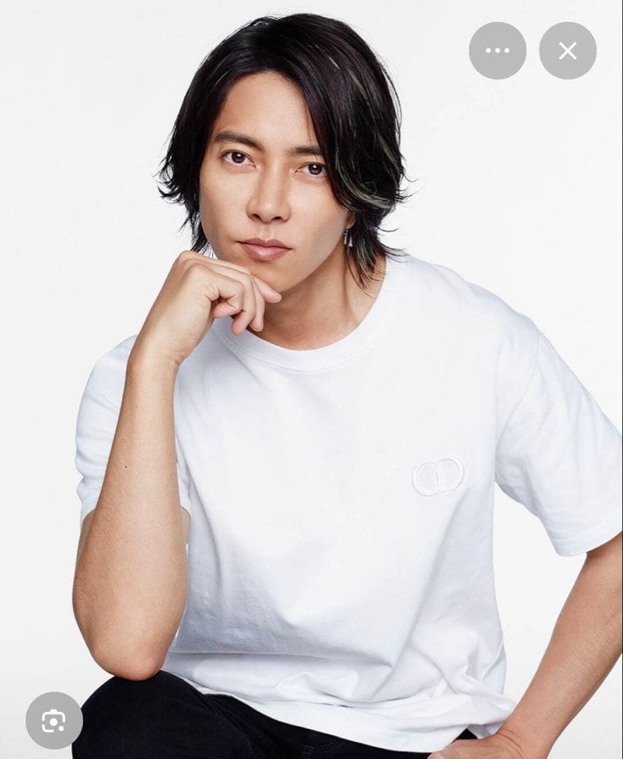 【美品】Dior icon 刺繍 ロゴ Tシャツ ホワイト S 山下智久着用