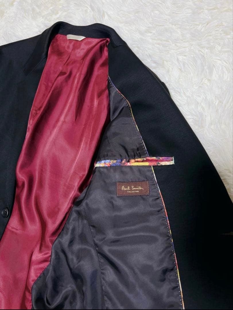 PaulSmith ポールスミス　テーラードジャケット　花柄　ブラック　L 美品