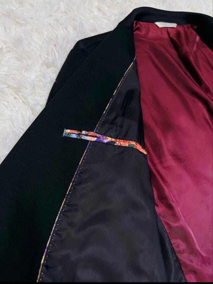 PaulSmith ポールスミス　テーラードジャケット　花柄　ブラック　L 美品