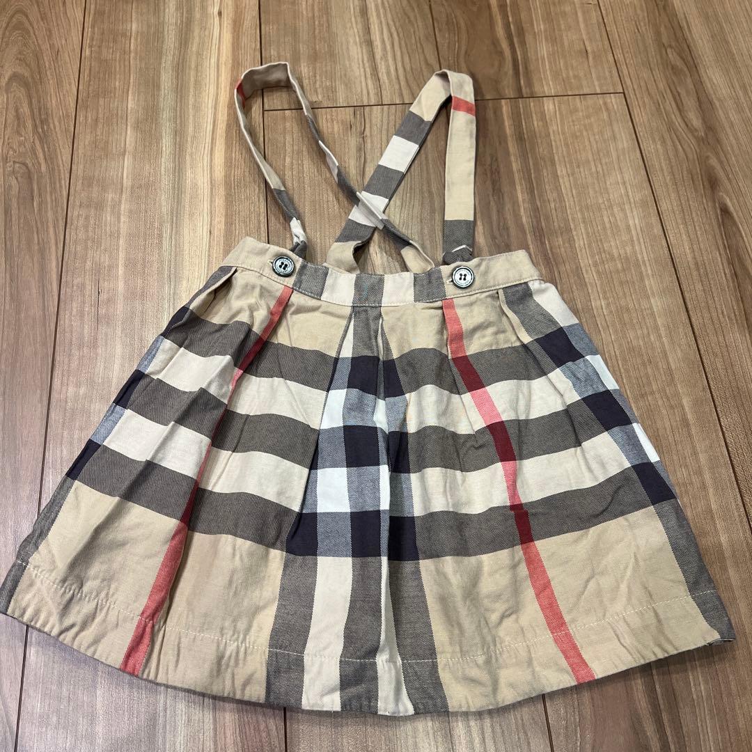 Burberry チェック柄 ジャンバースカート