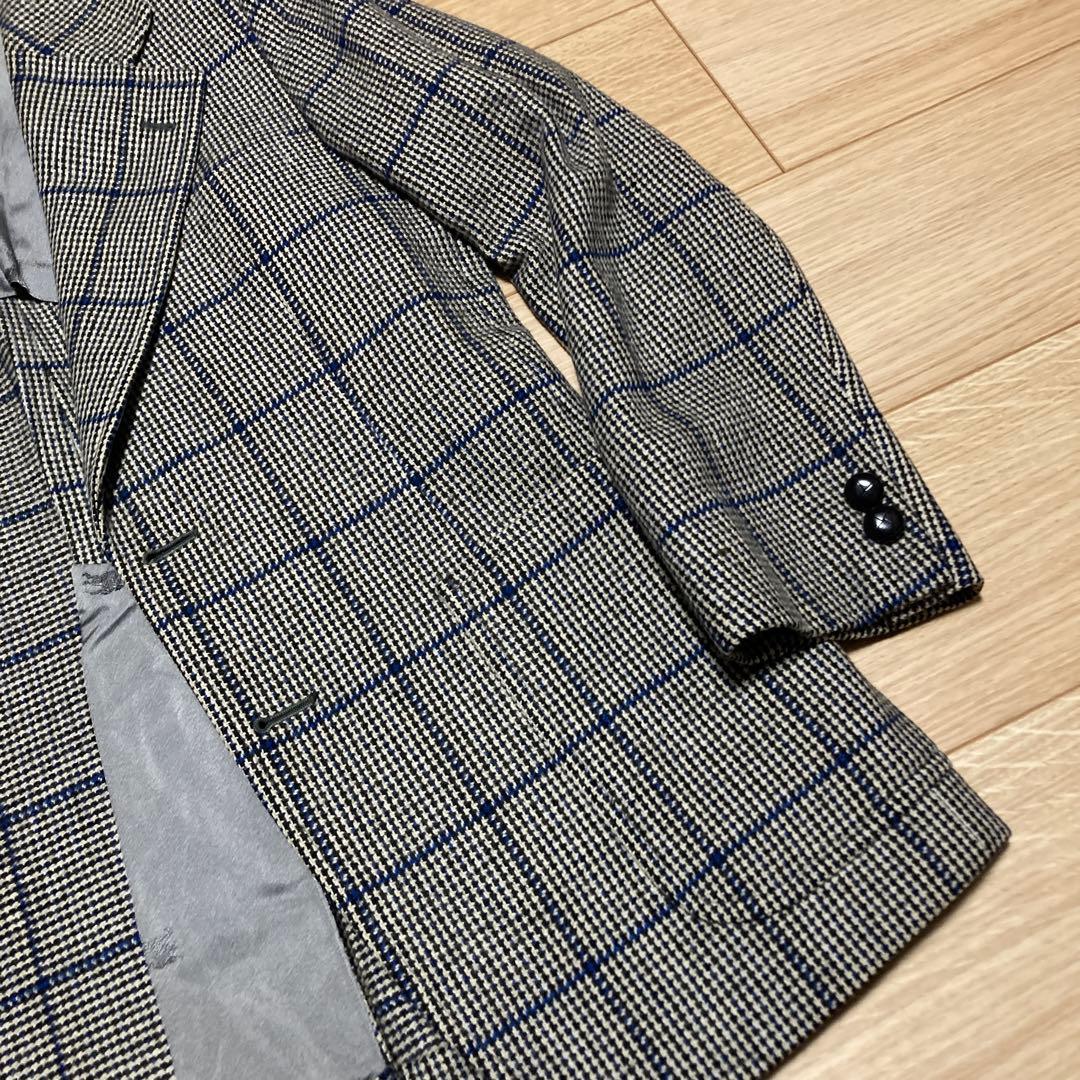 専用Burberry's カシミア混 くるみボタンテーラードジャケット　千鳥格子