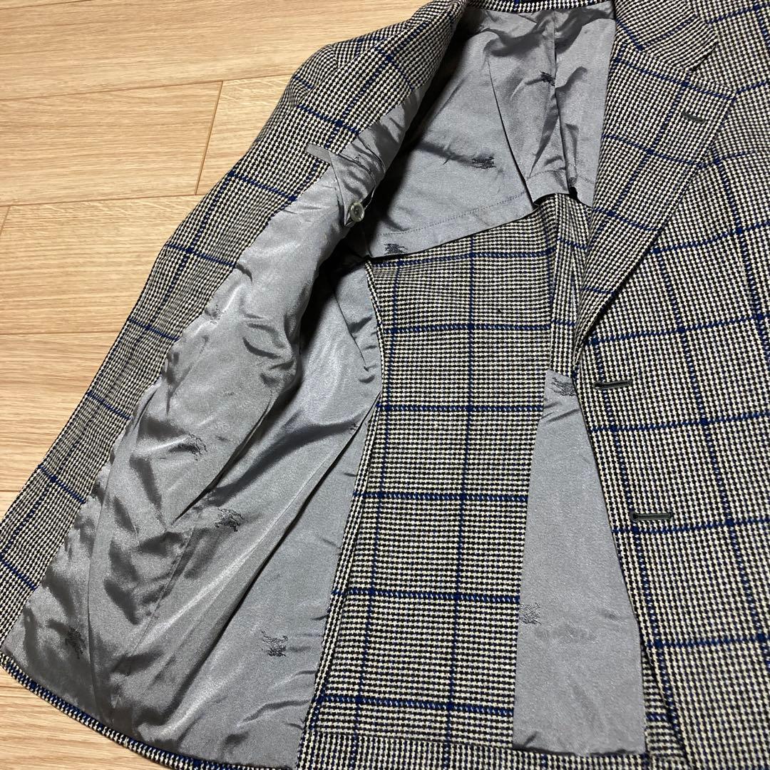 専用Burberry's カシミア混 くるみボタンテーラードジャケット　千鳥格子