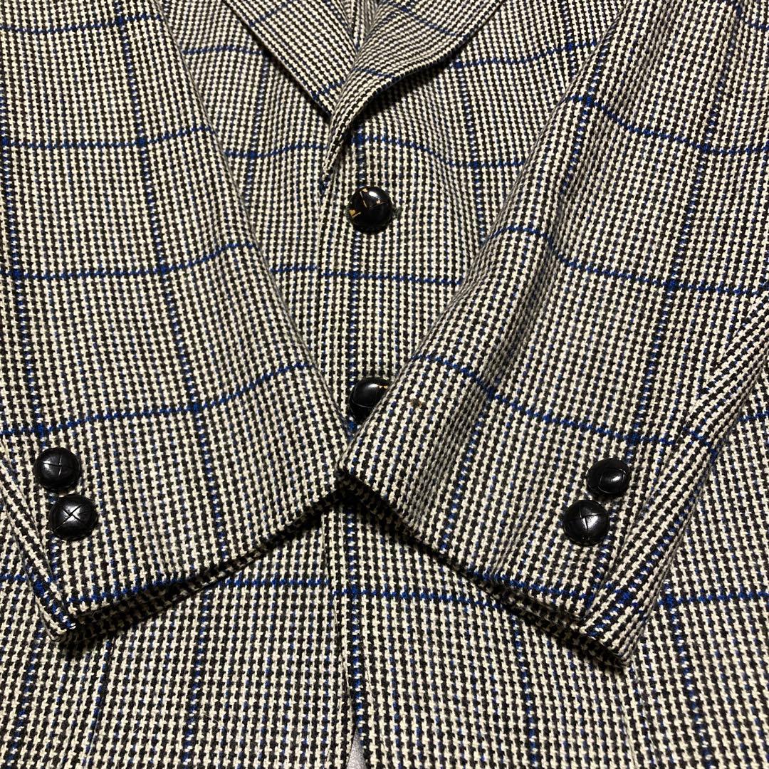 専用Burberry's カシミア混 くるみボタンテーラードジャケット　千鳥格子