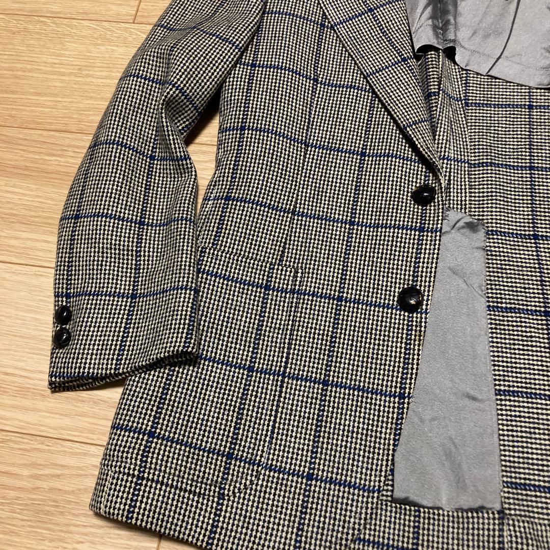 専用Burberry's カシミア混 くるみボタンテーラードジャケット　千鳥格子