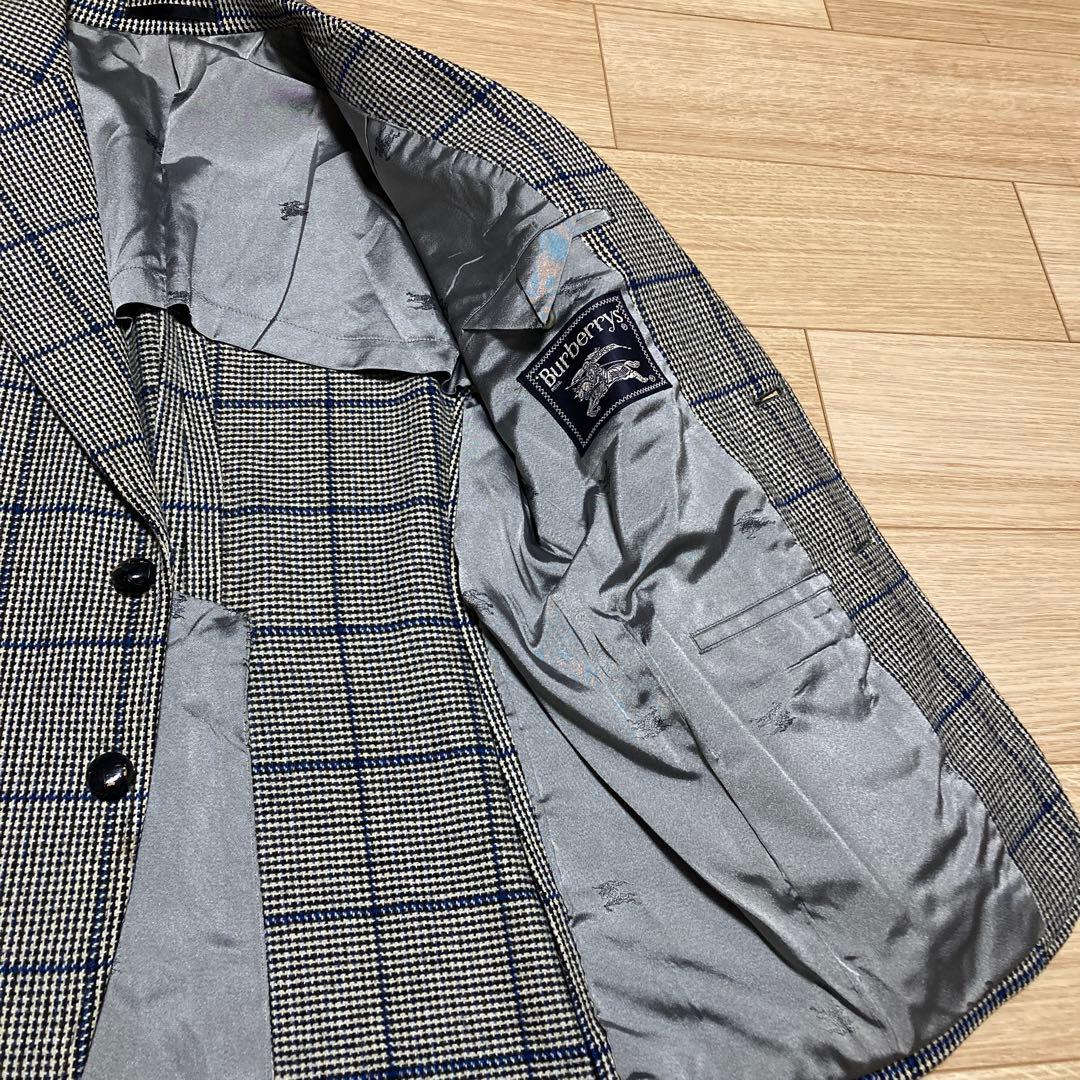 専用Burberry's カシミア混 くるみボタンテーラードジャケット　千鳥格子