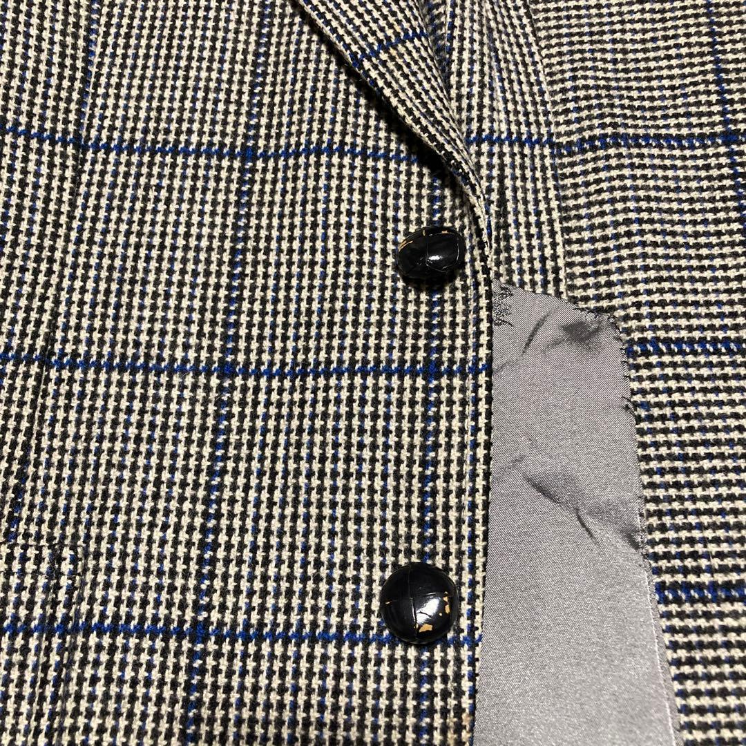 専用Burberry's カシミア混 くるみボタンテーラードジャケット　千鳥格子