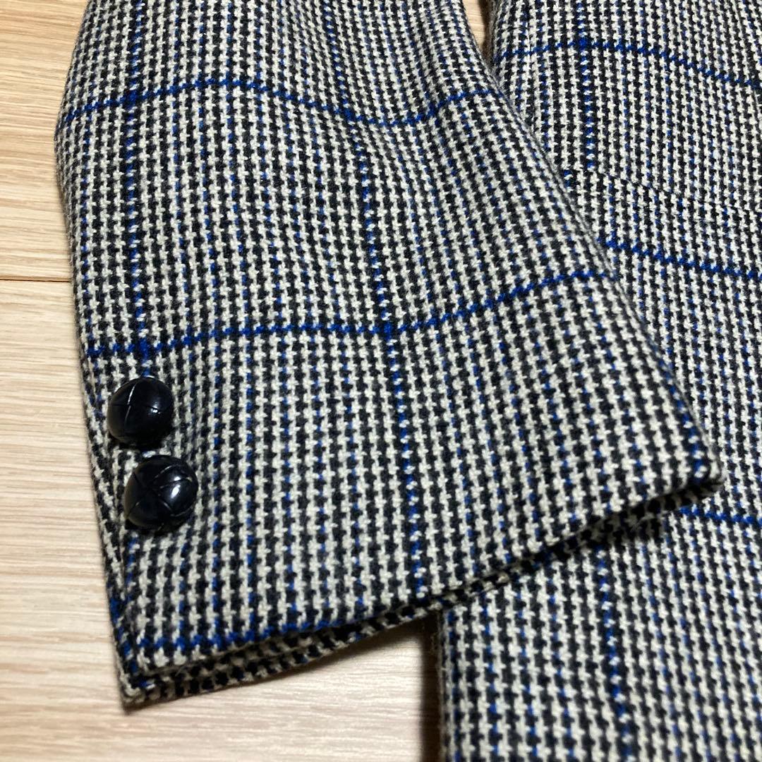 専用Burberry's カシミア混 くるみボタンテーラードジャケット　千鳥格子