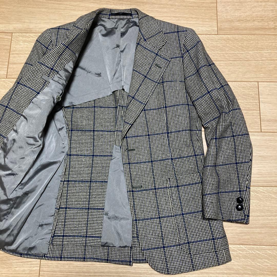 専用Burberry's カシミア混 くるみボタンテーラードジャケット　千鳥格子