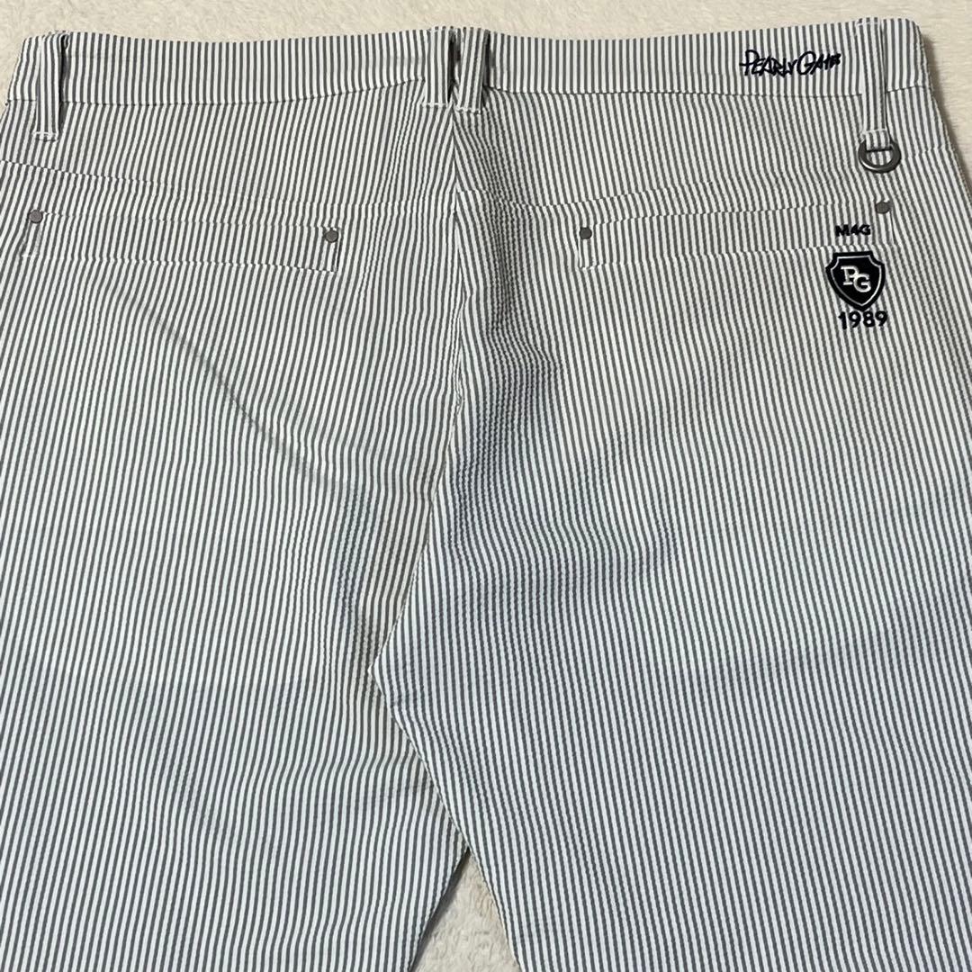 PEARLY GATES 近年モデルストライプデザインゴルフパンツ☆美品☆