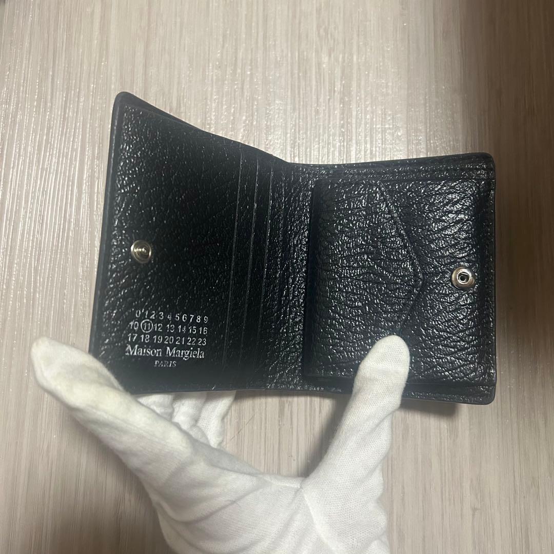 メゾンマルジェラ Margiela 財布 レディース 2つ折り 黒 箱無し
