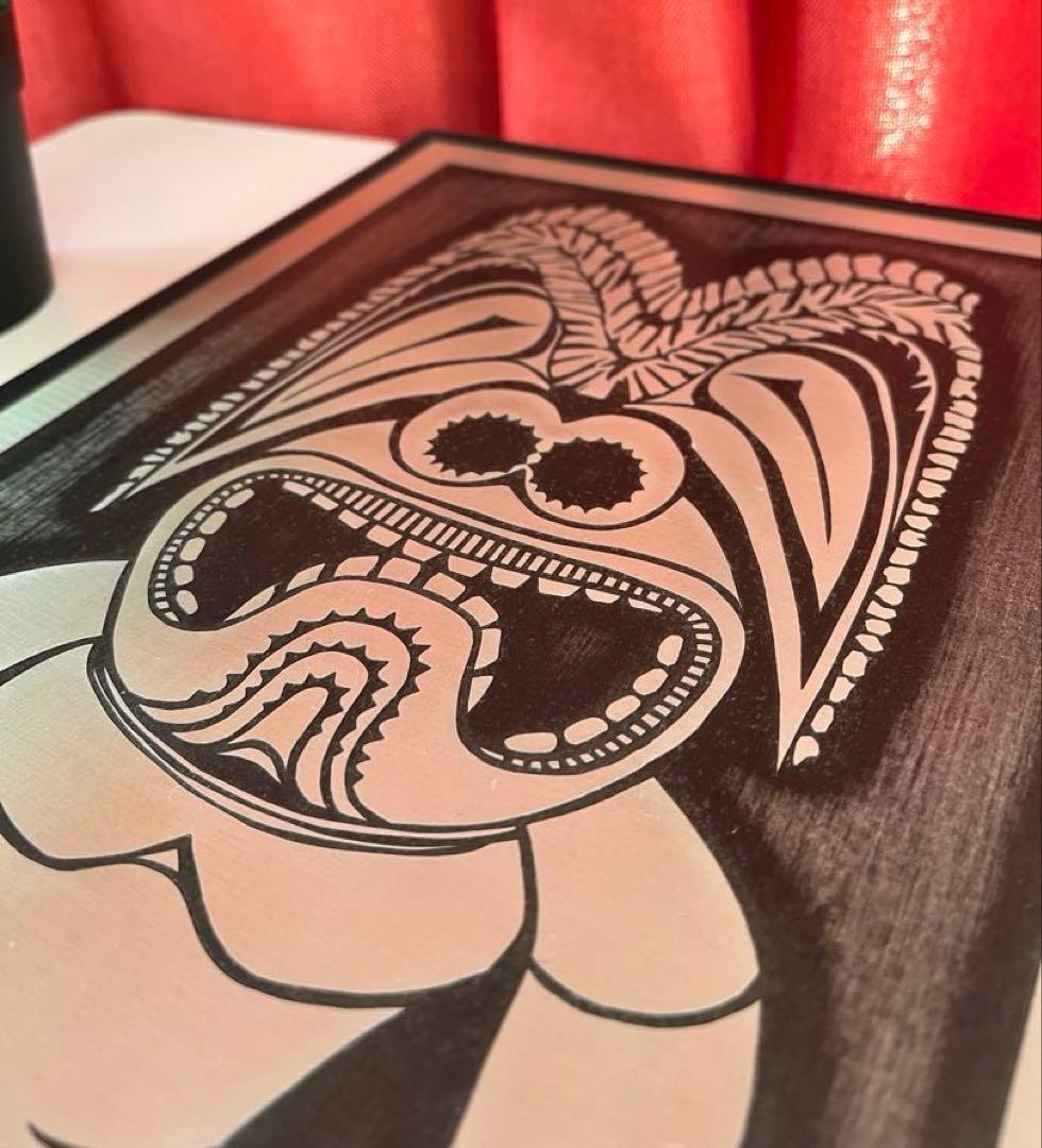 TIKI ハワイ　壁掛け　飾り板　ヴィンテージ　大英博物館　ミッドセンチュリー