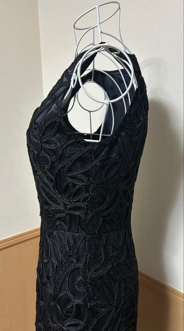 美品 ANAYI ノースリーブ ワンピース 濃紺