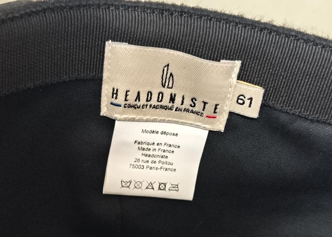 HEADONISTE ベースボールキャップ ウール カシミヤ フランス