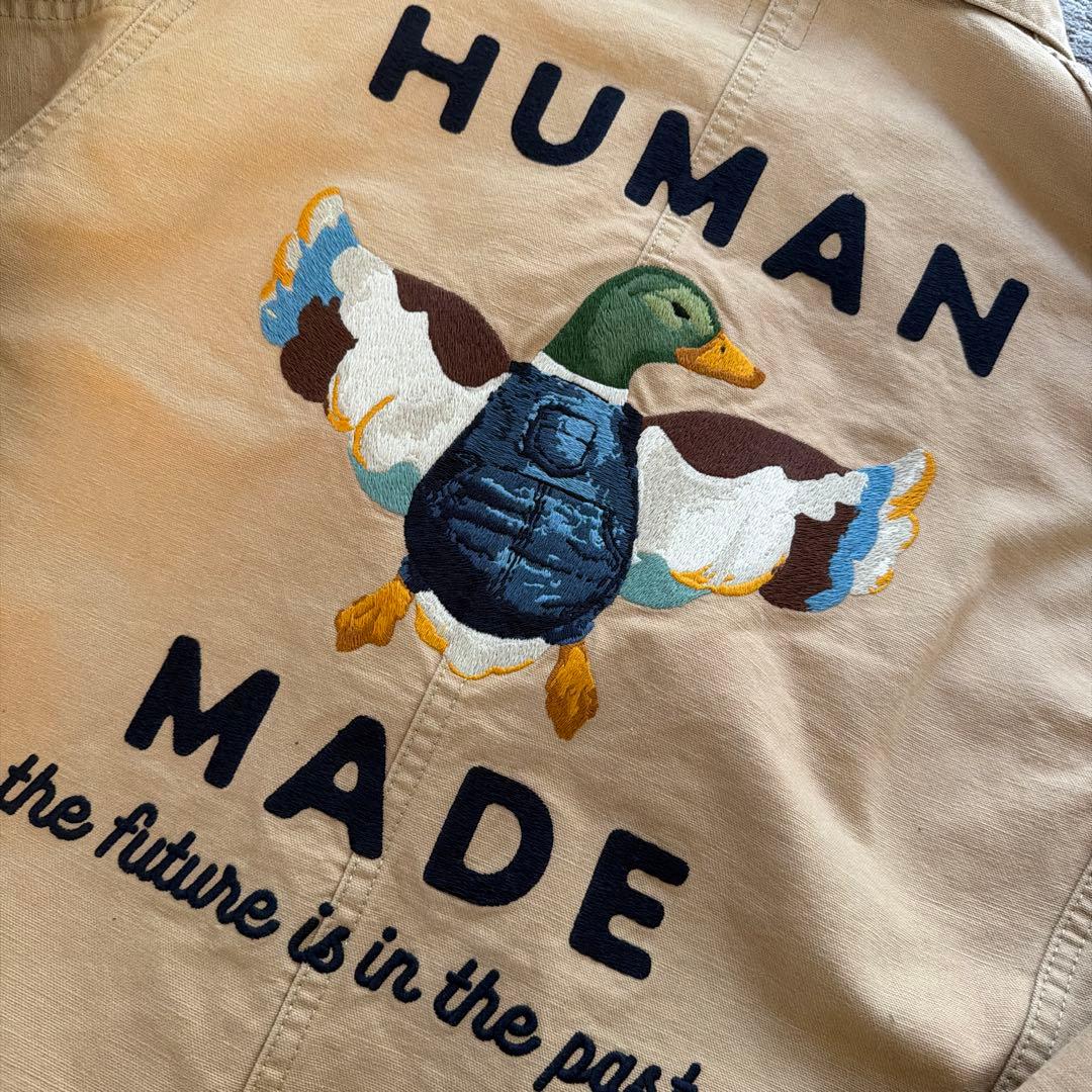 HUMAN MADE ダック刺繍 カバーオール　ジャケット　ベージュ　L