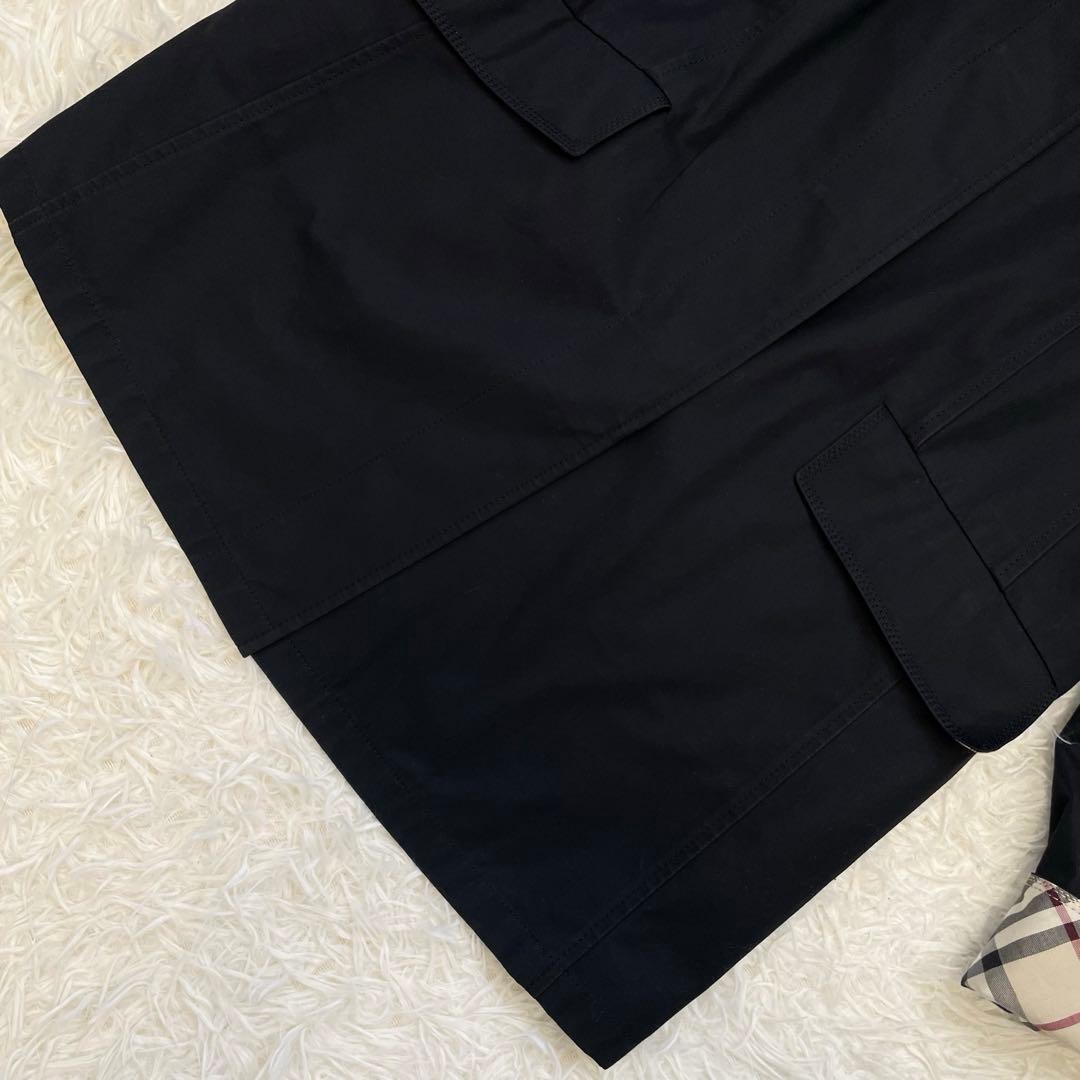 美品✨️バーバリー ステンカラーコート ノバチェック ブラック 15BR
