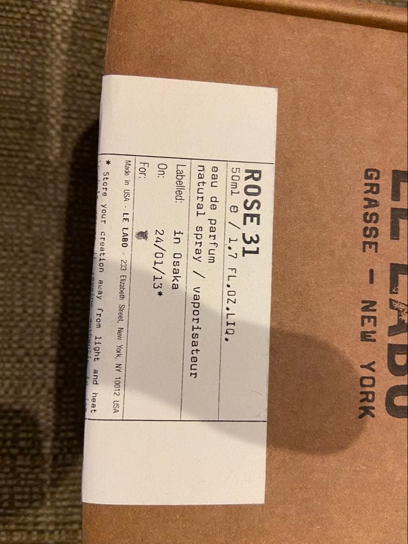LE LABO ROSE 31 オードパルファム 50ml