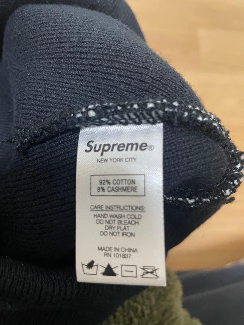 Supreme Big Logo ビーニー 黒