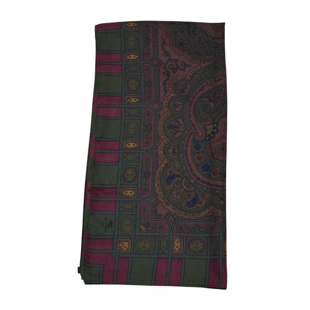 極美品✨ETRO エトロ シルク混 大判ストール スカーフ イタリア ペイズリー