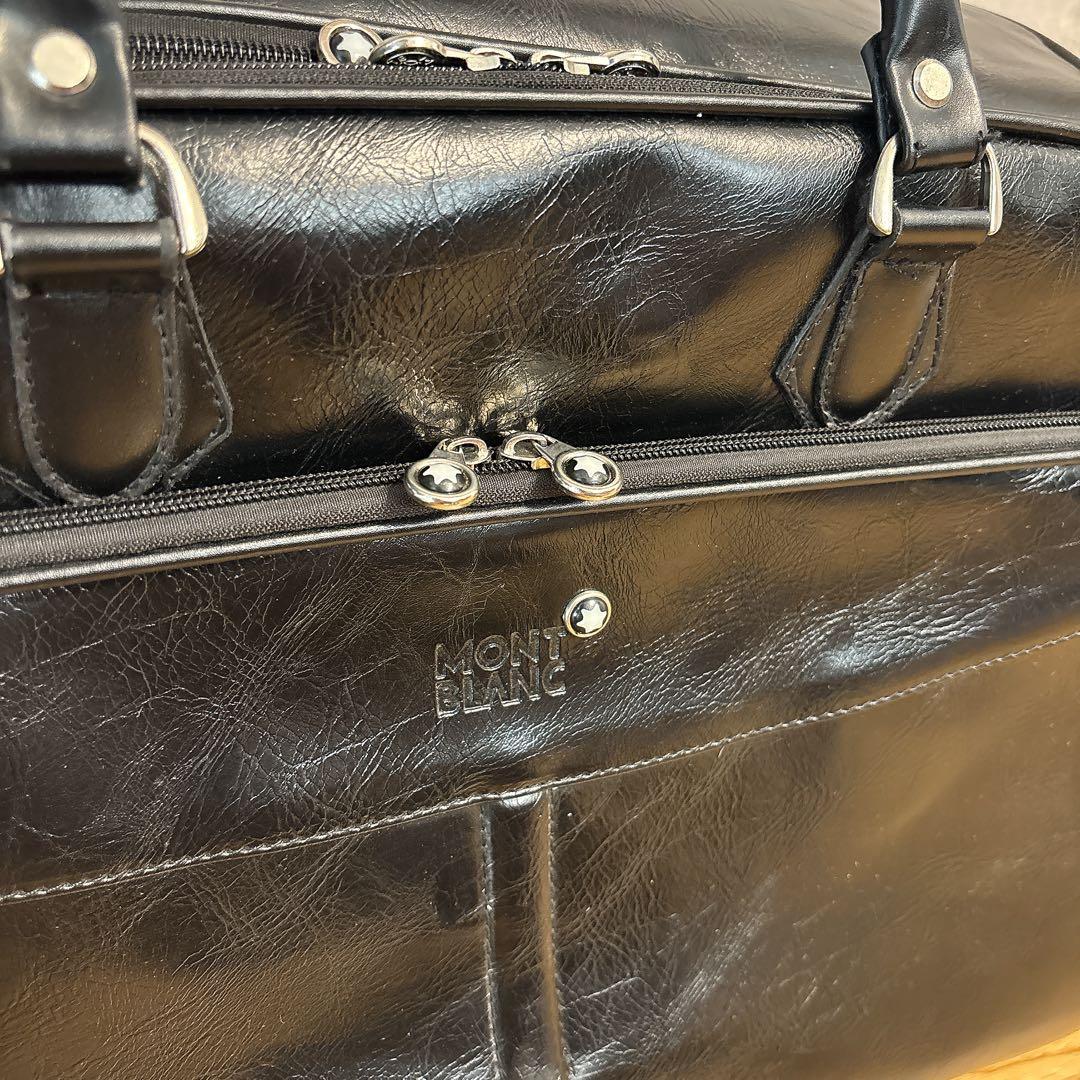 MONTBLANC キャリー型 ボストンバッグ ブラック レザー
