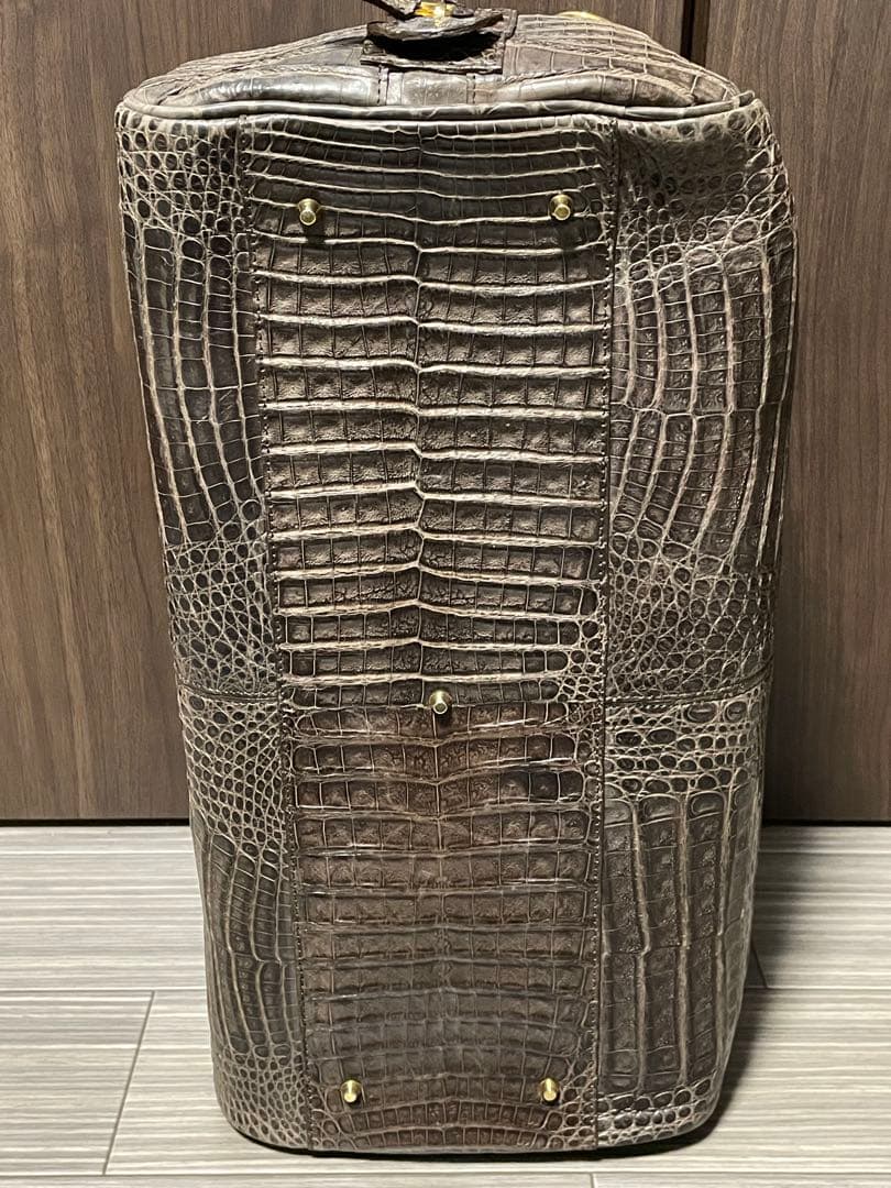 クロコダイルボストンバッグ　JRA認定　美品