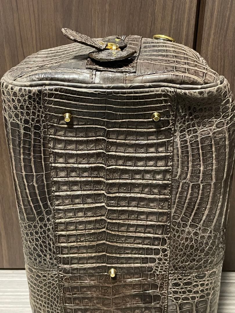 クロコダイルボストンバッグ　JRA認定　美品
