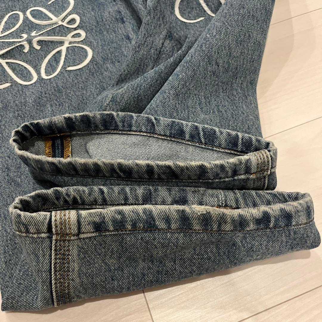 LOEWE 刺繍デザイン デニムパンツ 44 アナグラム