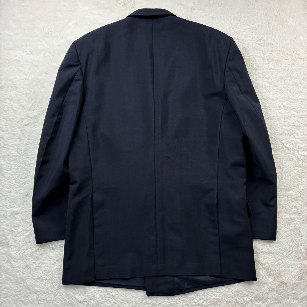 【極美品】 Dior 紺ブレ ロゴ刻印/金釦 ダブル 濃紺 XL
