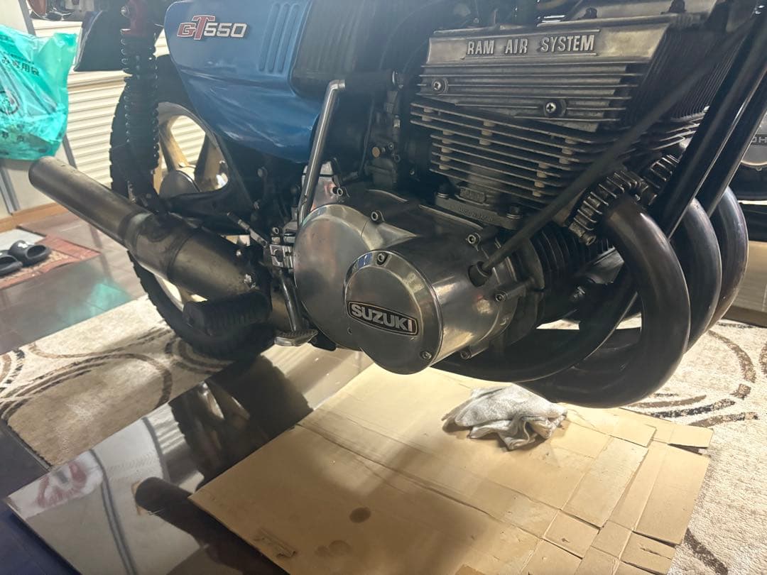 GT550 マフラー　ヒヅキ菅