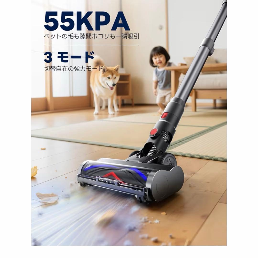 k*e様 新品未使用コードレス掃除機 【55000pa超強力吸引・60分連続稼働