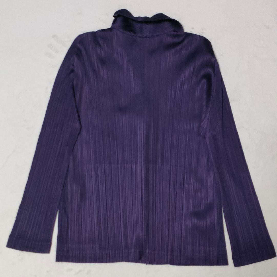 PLEATS PLEASE　テーラードジャケット　パープル　３