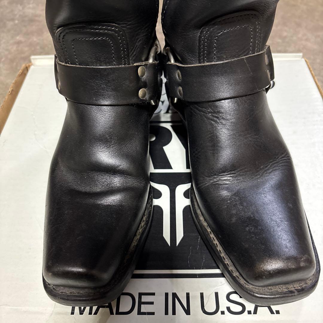 希少✨FRYE フライ ハーネスブーツ スクエアトゥ 米国製 23.5〜24.0