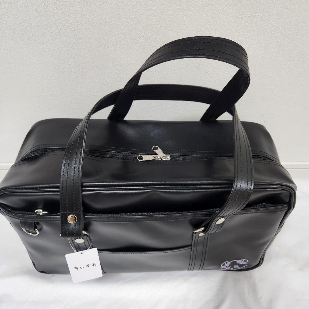 新品 ちいかわ モモンガ スクールバッグ ボストンバッグ 黒