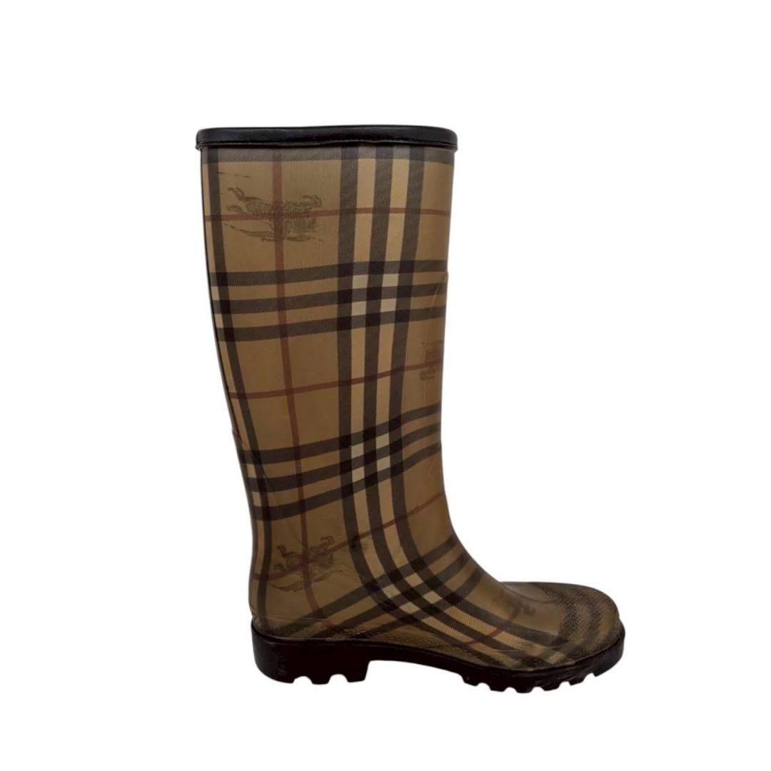 【BURBERRY】レインブーツ 長靴 38 バーバリー　24.5cm