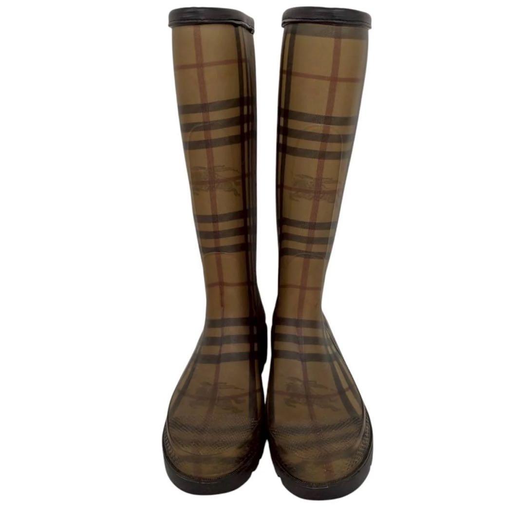 【BURBERRY】レインブーツ 長靴 38 バーバリー　24.5cm