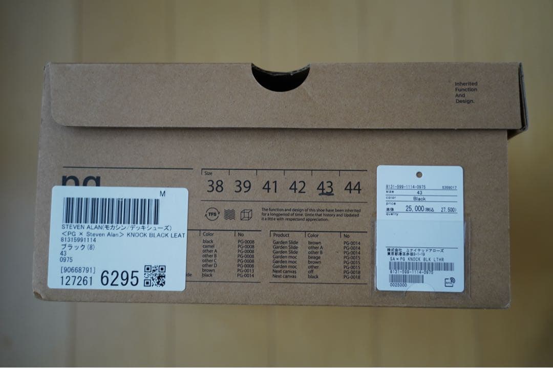 【43】PG Steven Alan KNOCK black leather