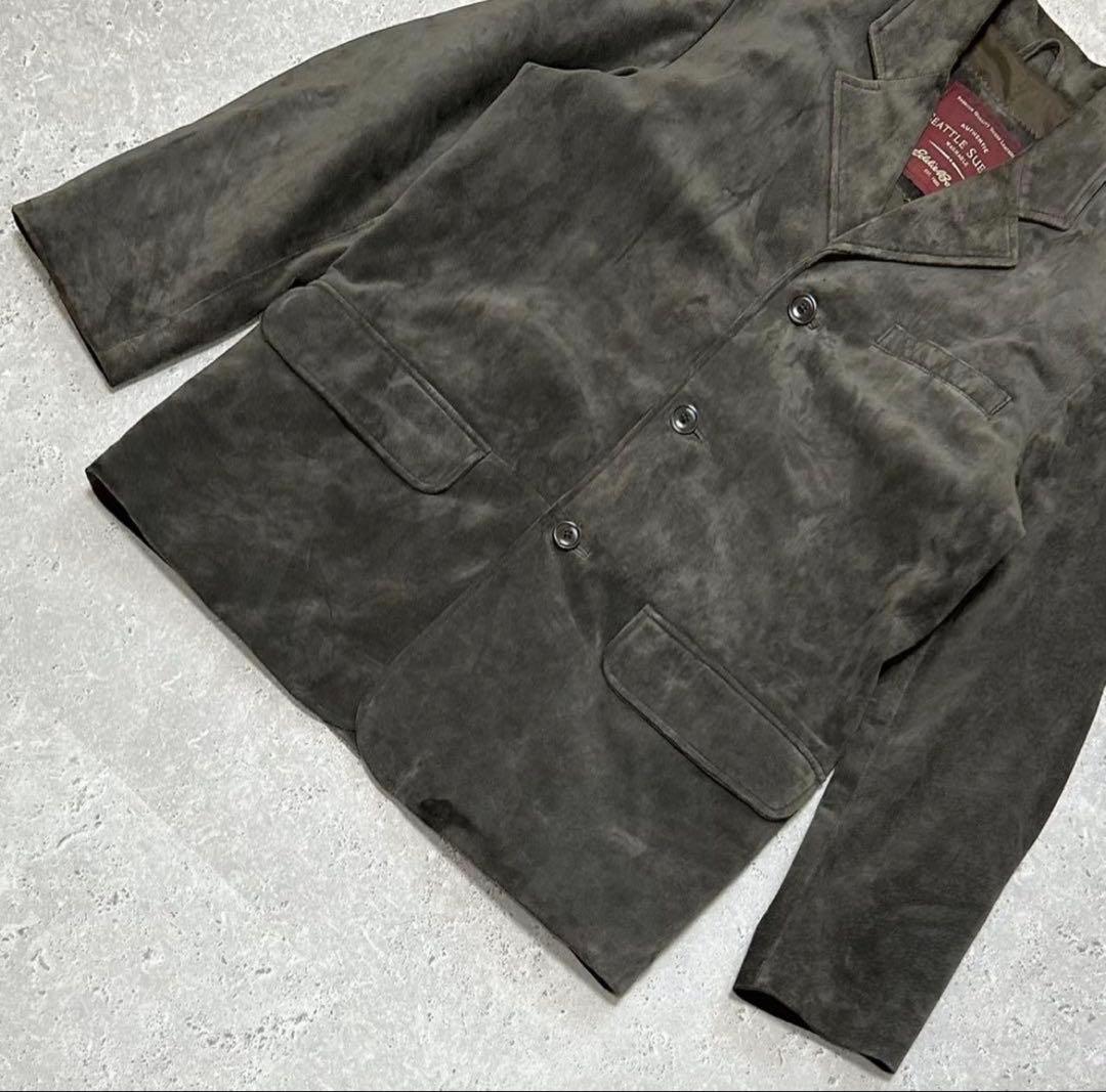 Eddie Bauer レザージャケット テーラード 豚革スエード アメカジ
