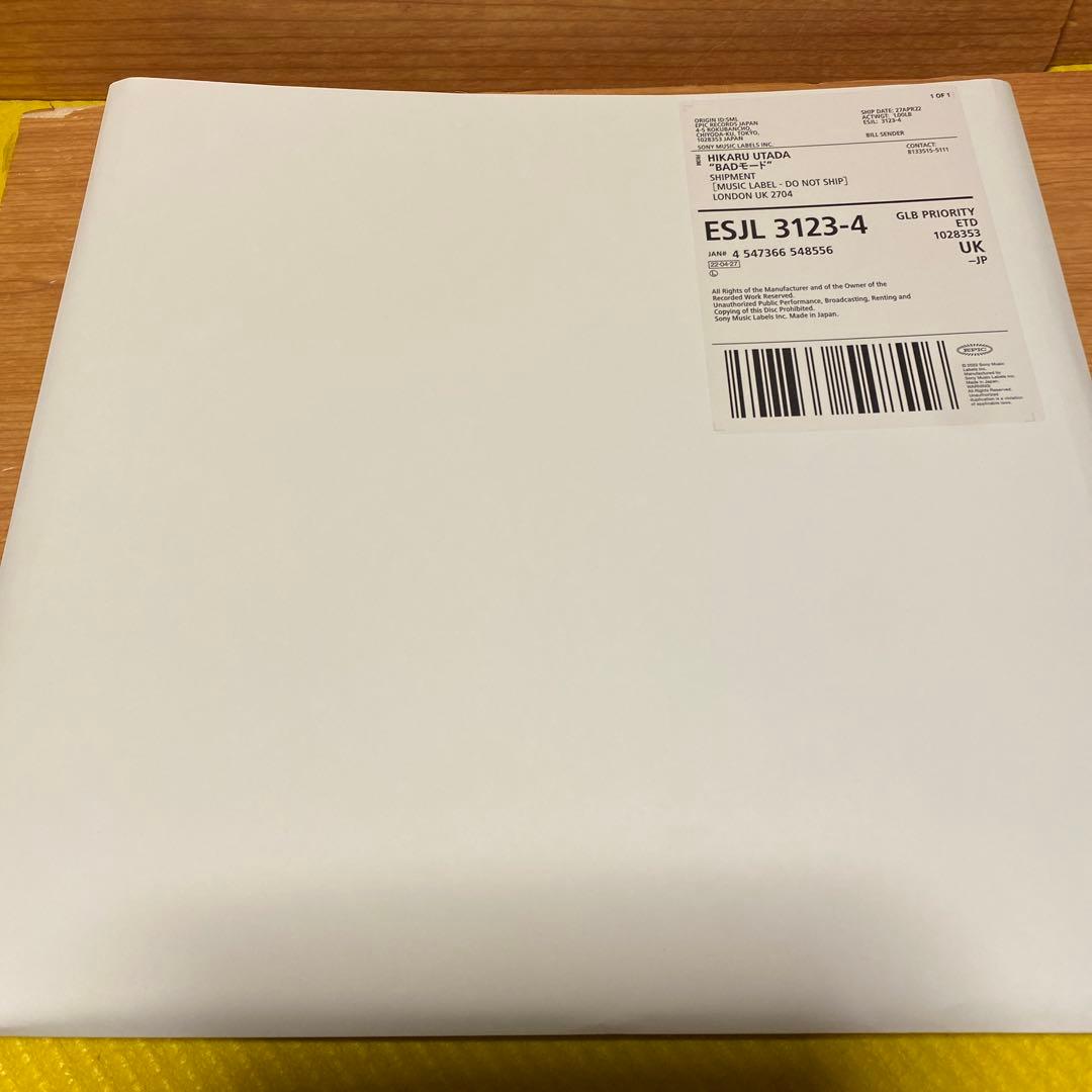 宇多田ヒカル　BADモード　レコード