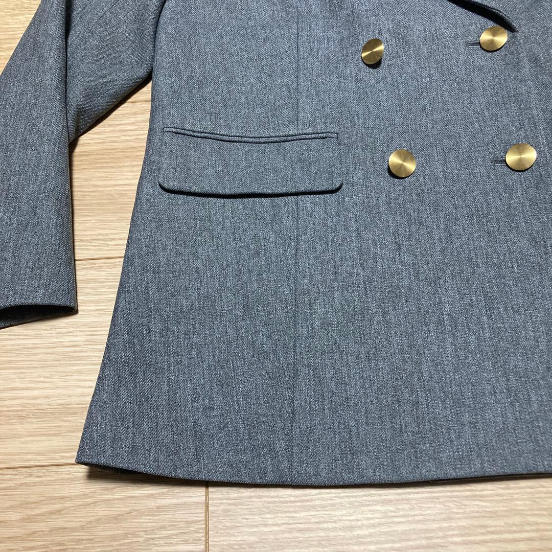 美品　ナチュラルビューティベーシック　ダブルブレスト　ジャケット　金ボタン