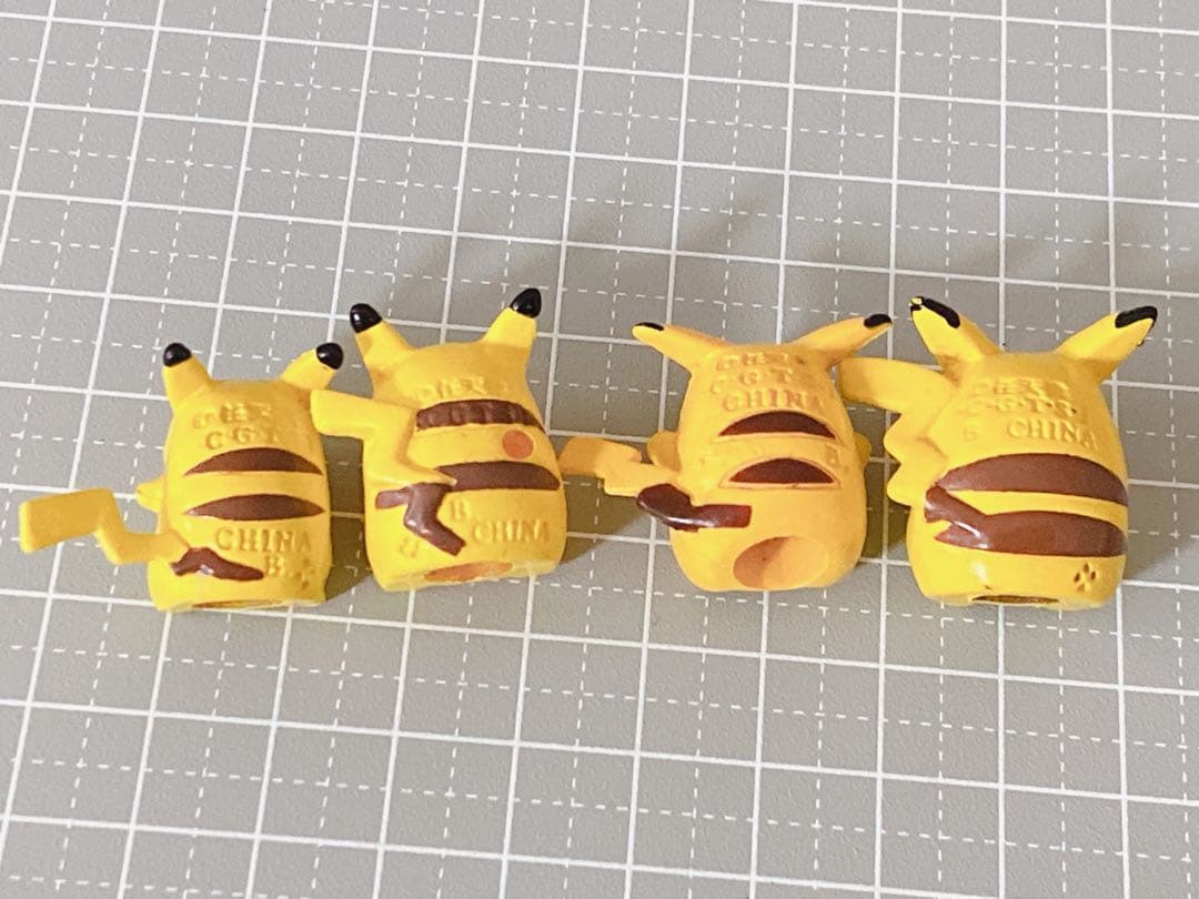 平成レトロ 当時物 ポケモン ピカチュウ 鉛筆キャップ フィギュア 4個セット