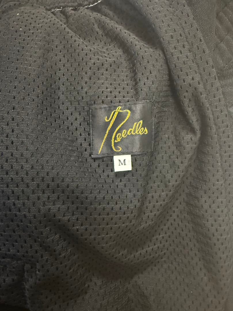 ニードルス　黒のトレーニングパンツ 蝶の刺繍付き