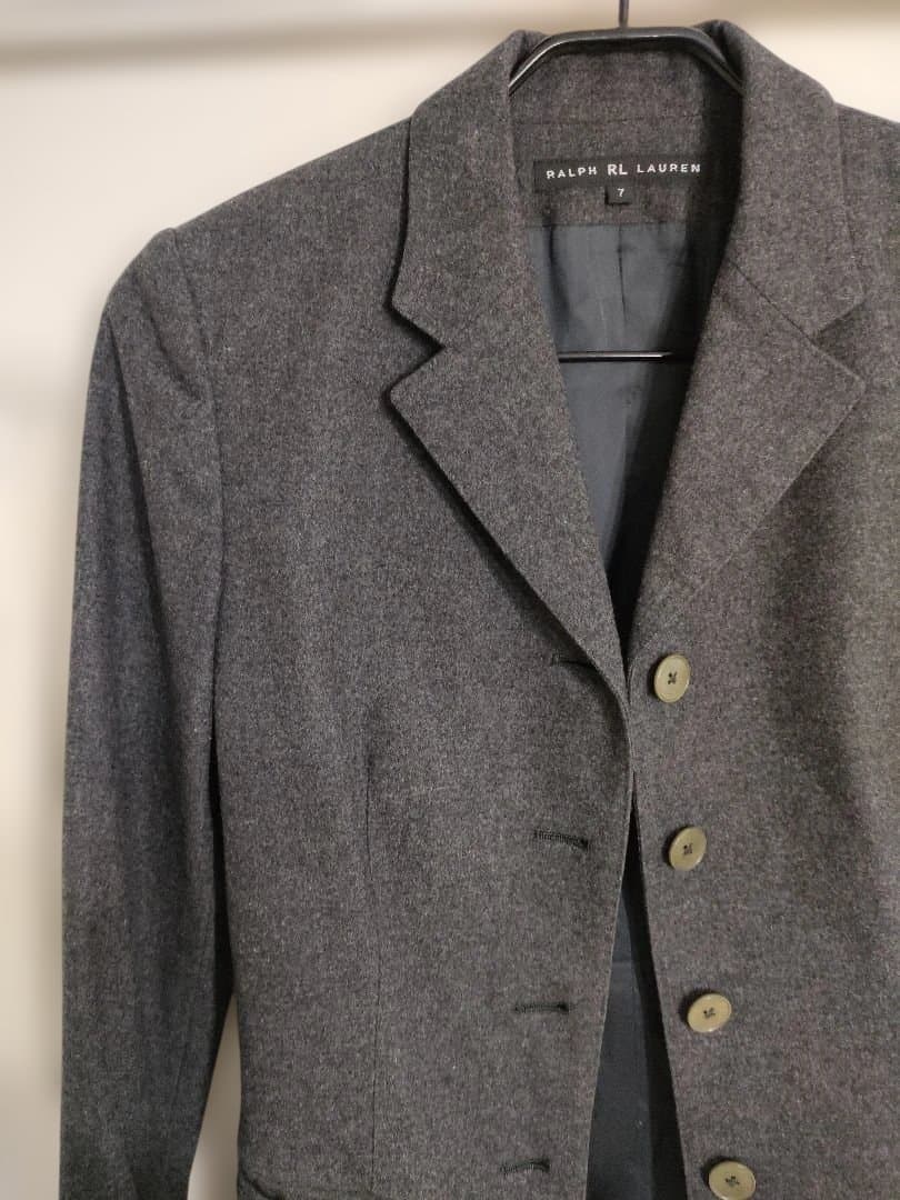 美品✦RALPH LAUREN　ラルフローレン　上質ウールジャケット　S　グレー