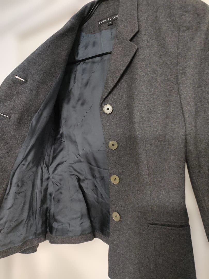 美品✦RALPH LAUREN　ラルフローレン　上質ウールジャケット　S　グレー