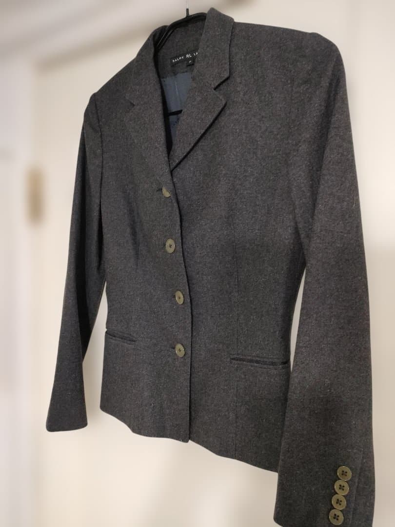 美品✦RALPH LAUREN　ラルフローレン　上質ウールジャケット　S　グレー