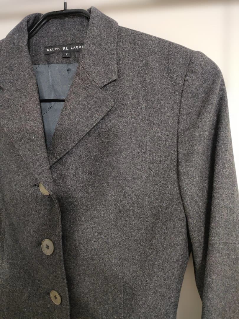 美品✦RALPH LAUREN　ラルフローレン　上質ウールジャケット　S　グレー