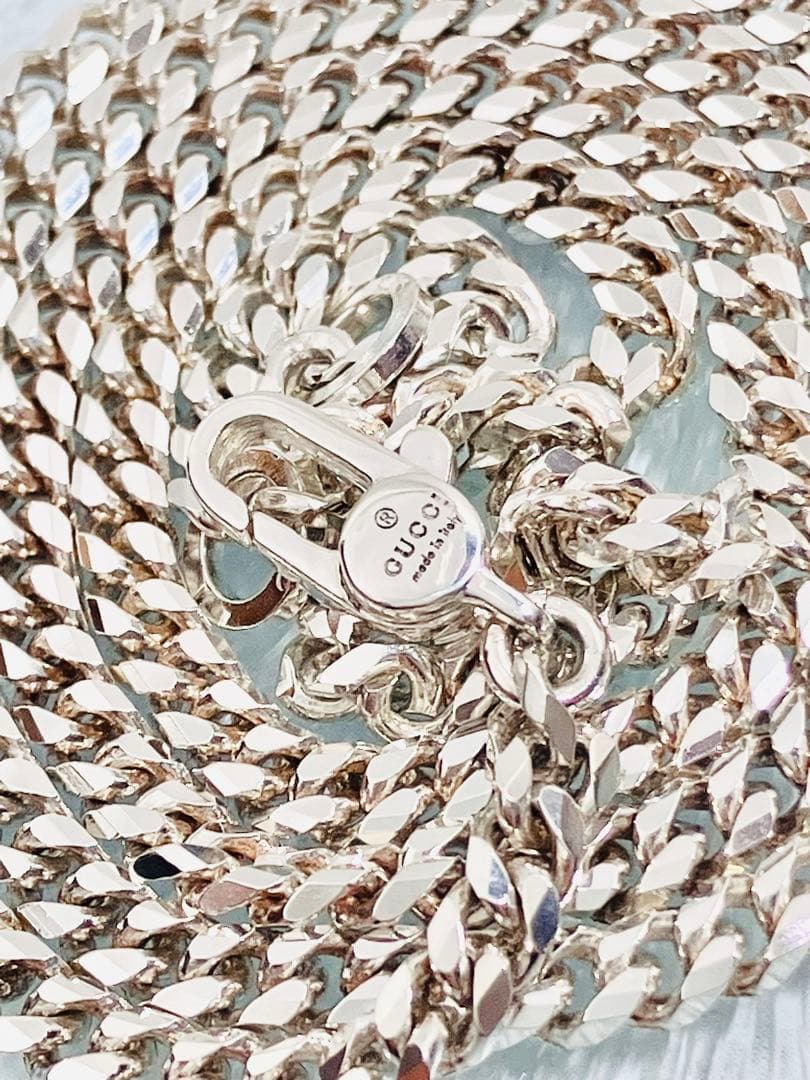 【超美品】GUCCI 喜平チェーン ネックレス 男女兼用　SV925 3mm