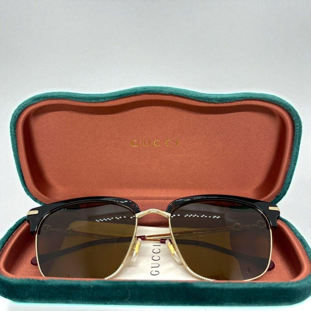 美品 GUCCI サングラス GG0918S ホースビット べっ甲 ゴールド