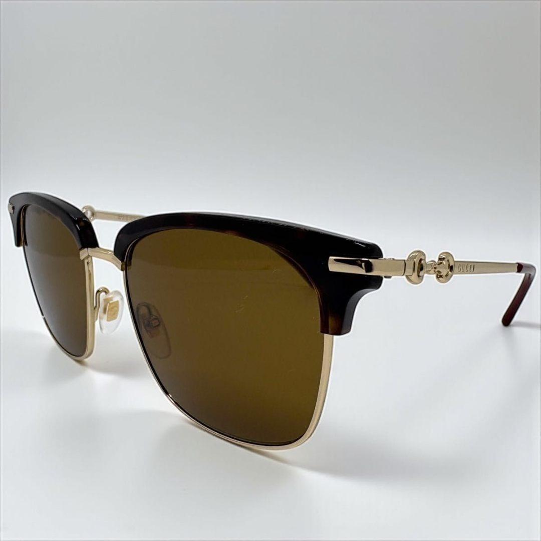 美品 GUCCI サングラス GG0918S ホースビット べっ甲 ゴールド