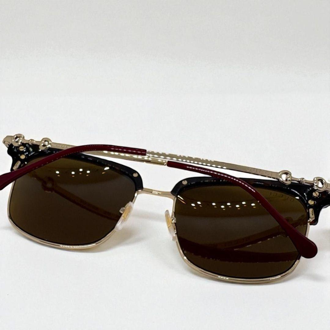 美品 GUCCI サングラス GG0918S ホースビット べっ甲 ゴールド