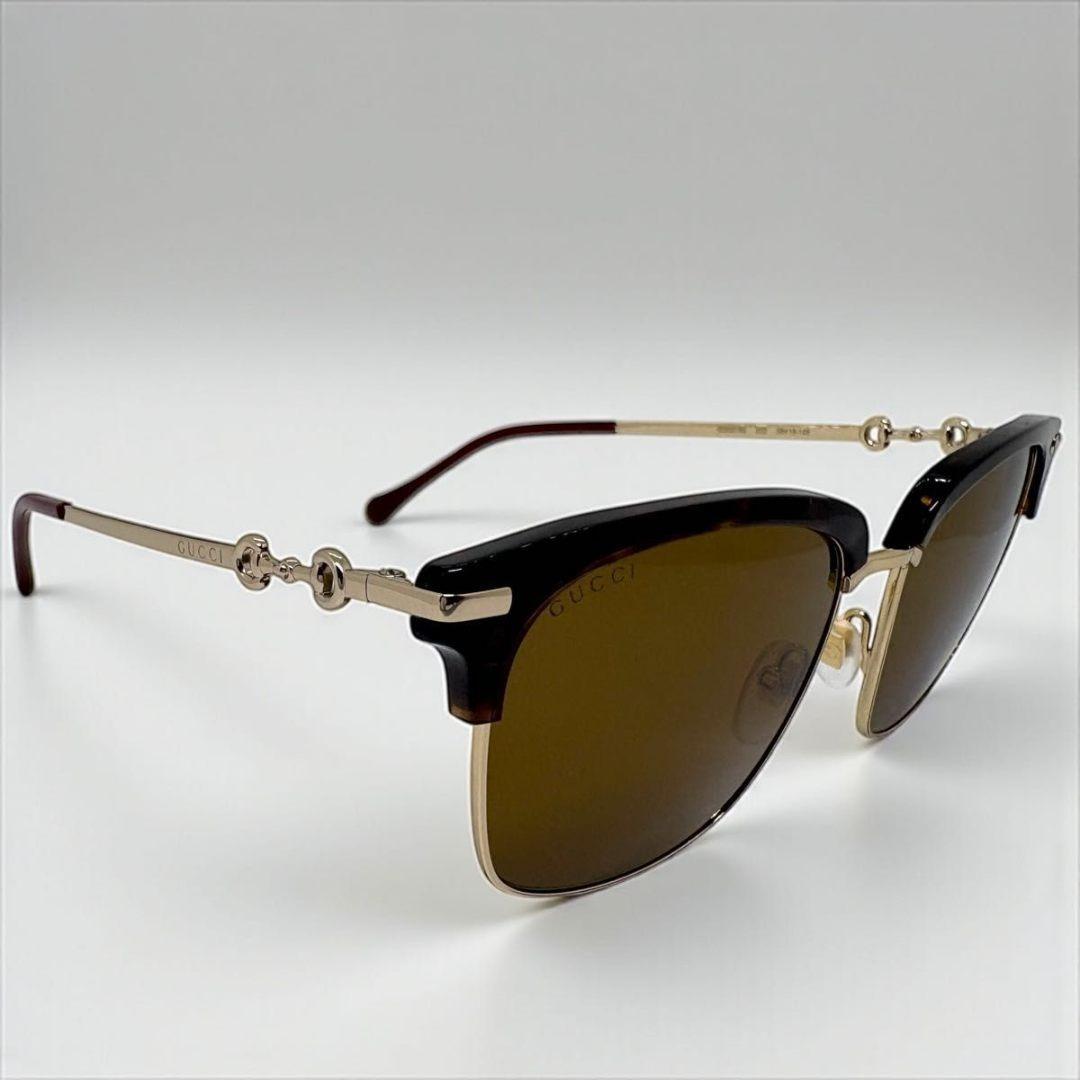 美品 GUCCI サングラス GG0918S ホースビット べっ甲 ゴールド